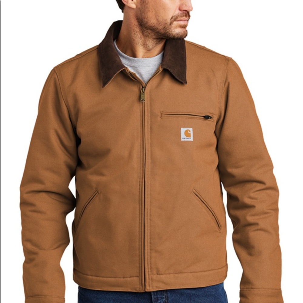 COPY - - Carhartt Duck Detroit Blanket Lined Jacket, Brown, XL Worn and washed …